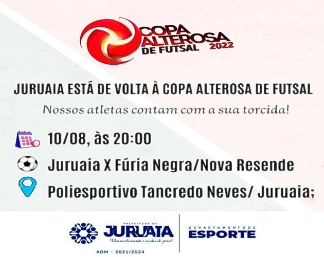 JURUAIA ESTÁ DE VOLTA À COPA ALTEROSA DE FUTSAL