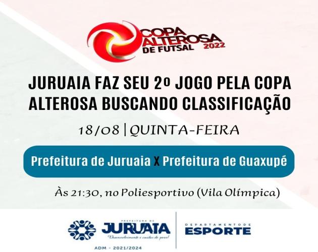 JURUAIA FAZ SEU 2º JOGO PELA COPA ALTEROSA BUSCANDO CLASSIFICAÇÃO