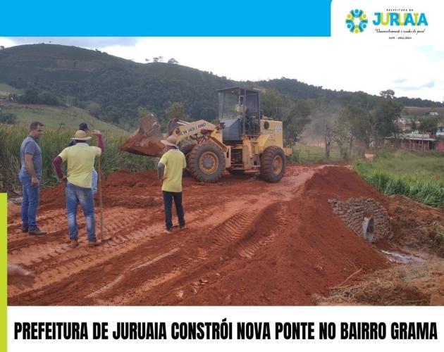 PREFEITURA DE JURUAIA CONSTRÓI NOVA PONTE NO BAIRRO GRAMA