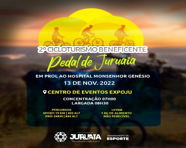 MUDANÇA DE LOCAL - 2° CICLOTURISMO BENEFICENTE DE JURUAIA