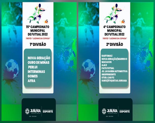 JURUAIA REALIZA O CAMPEONATO MUNICIPAL DE FUTSAL 2022