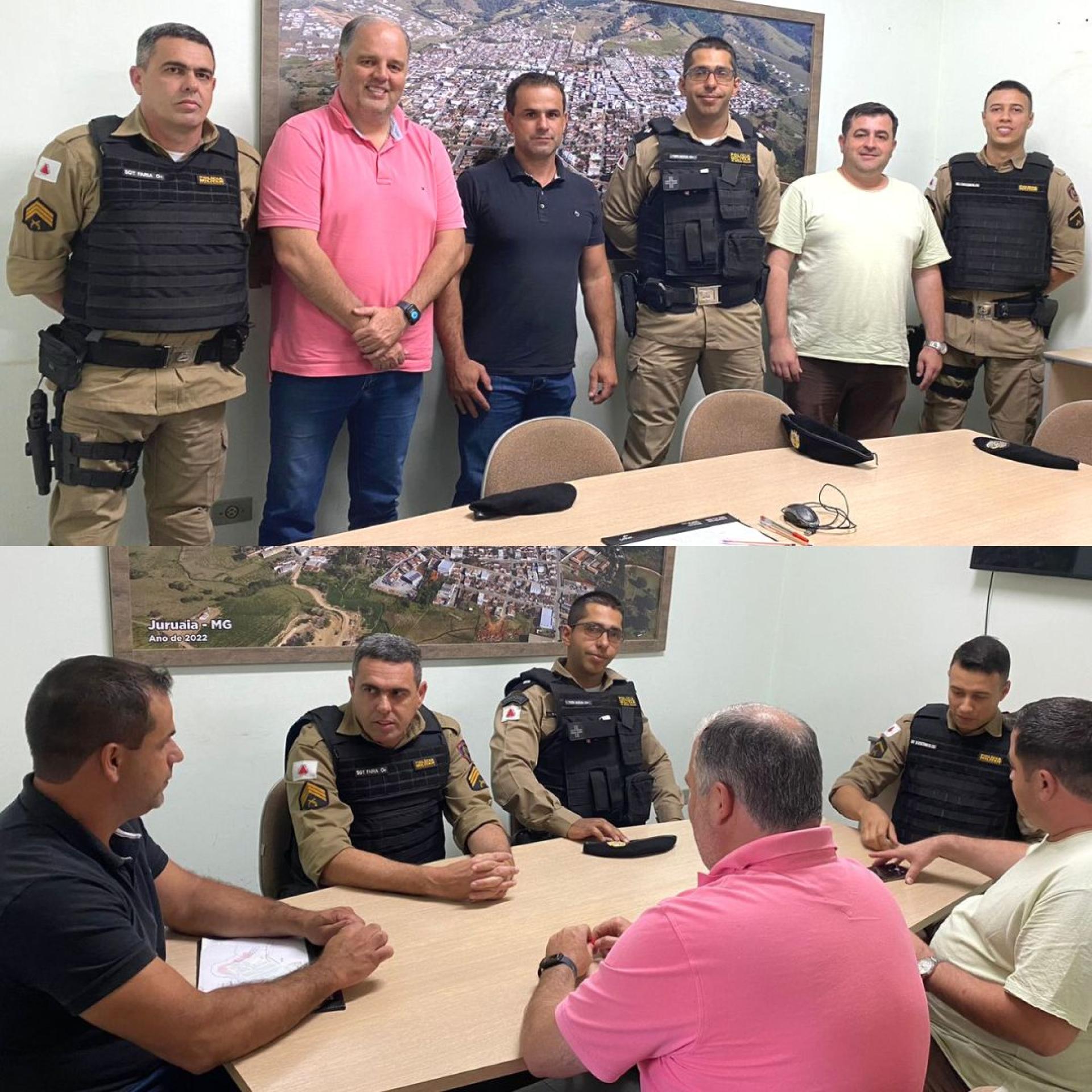 PREFEITO CELSINHO RECEBE NOVO TENENTE DO 3º PELOTÃO DE POLÍCIA MILITAR