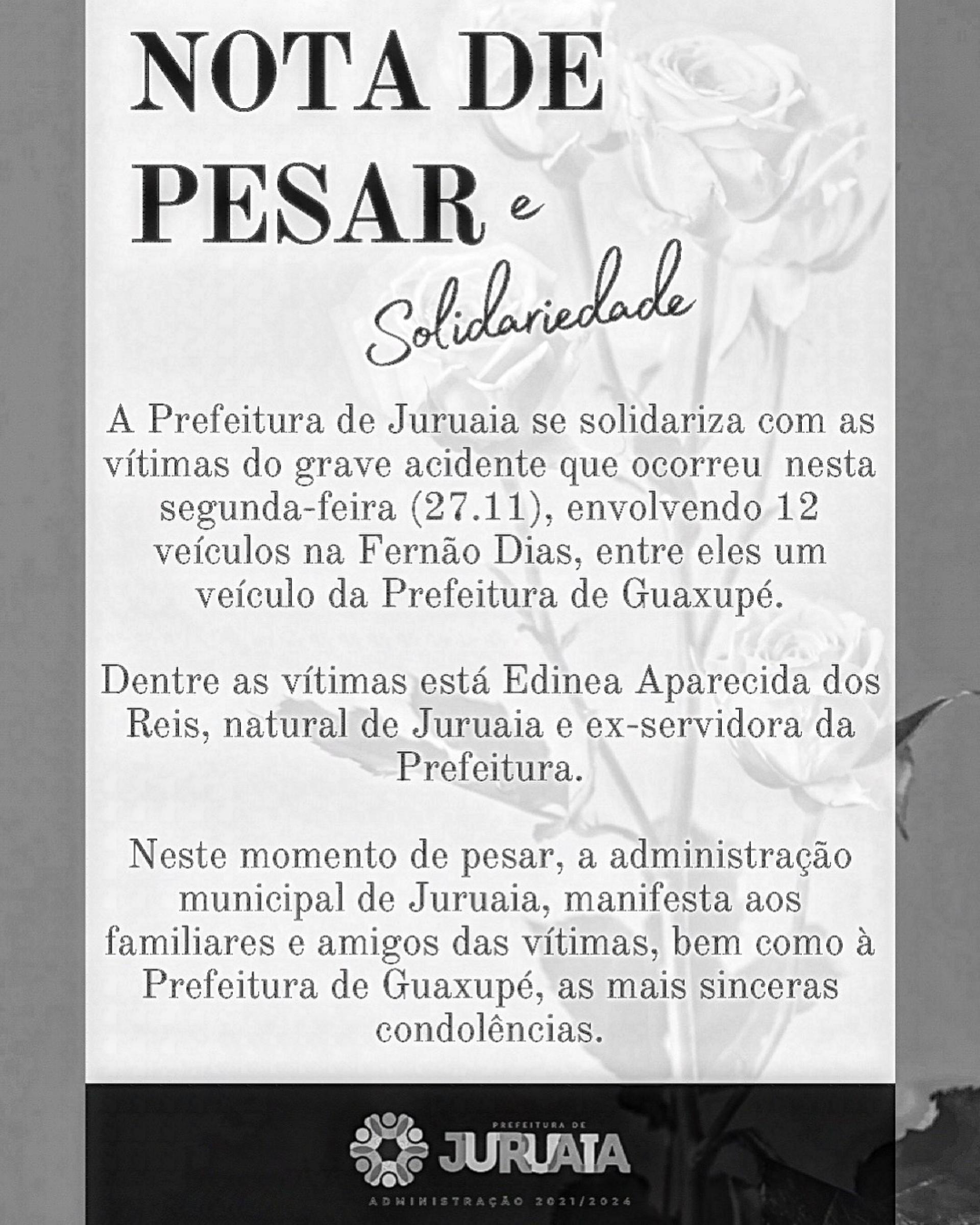 NOTA DE PESAR E SOLIDARIEDADE