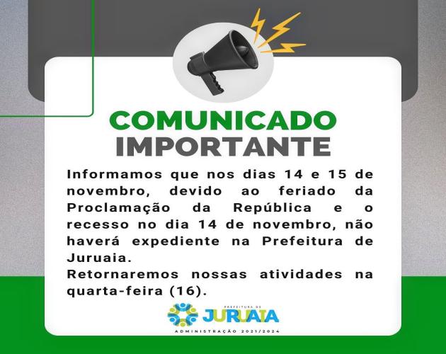 COMUNICADO IMPORTANTE