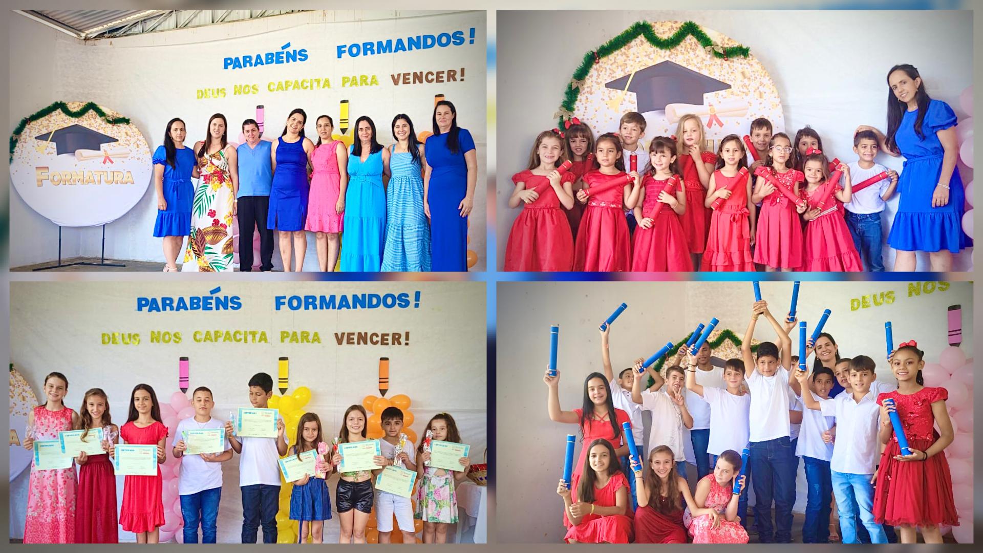 FORMATURA E APRESENTAÇÕES DE ENCERRAMENTO DO ANO LETIVO - ESCOLA MUNICIPAL JOAQUIM ALVES  FERREIRA