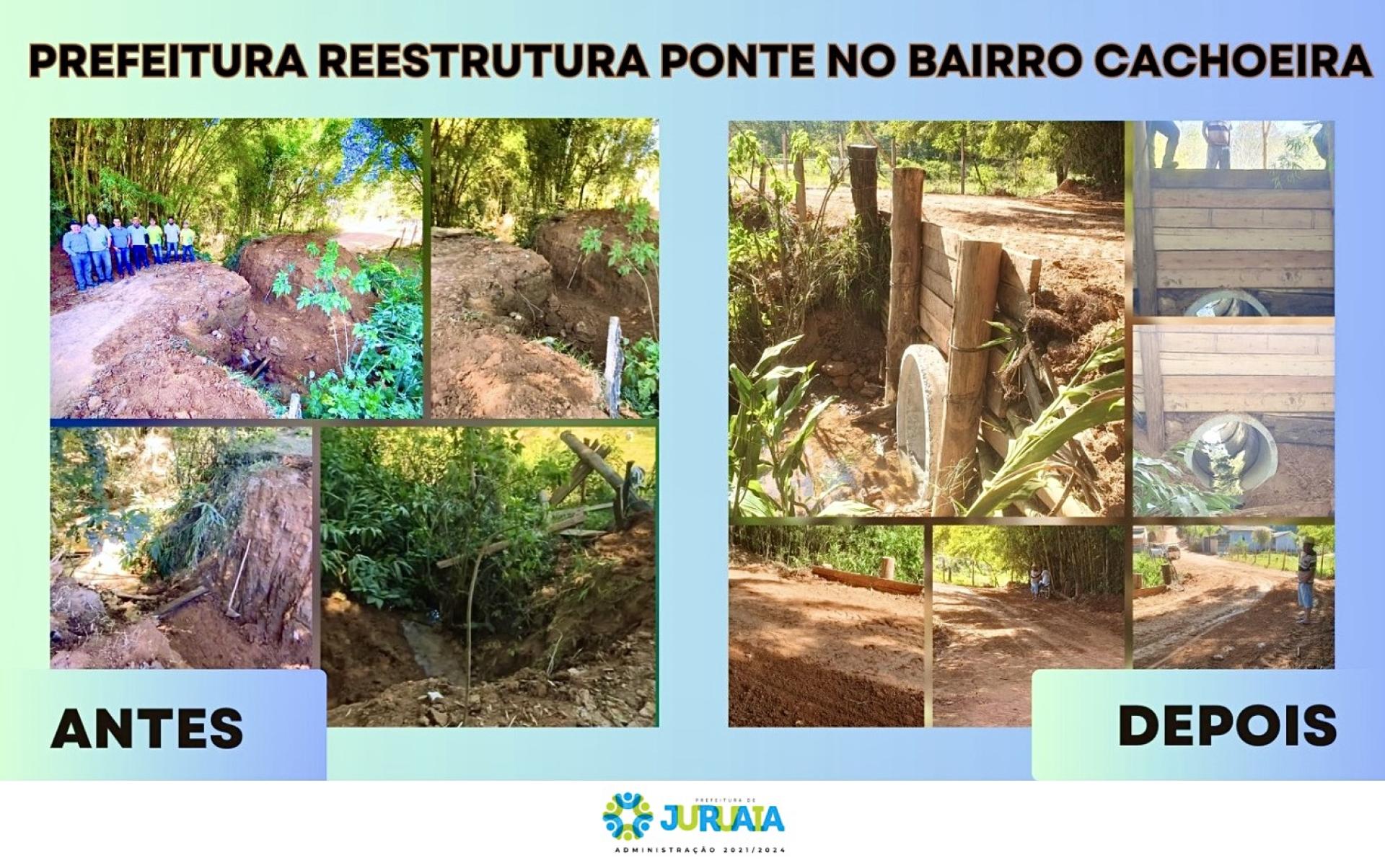 PREFEITURA REESTRUTURA PONTE NO BAIRRO CACHOEIRA