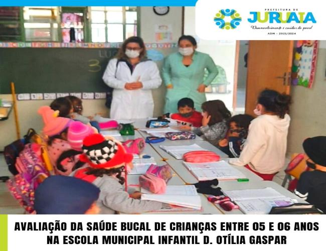 AVALIAÇÃO DA SAÚDE BUCAL DE CRIANÇAS ENTRE 05 E 06 ANOS NA ESCOLA MUNICIPAL INFANTIL DONA OTÍLIA GASPAR