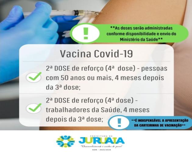 ATENÇÃO para vacinação COVID-19: