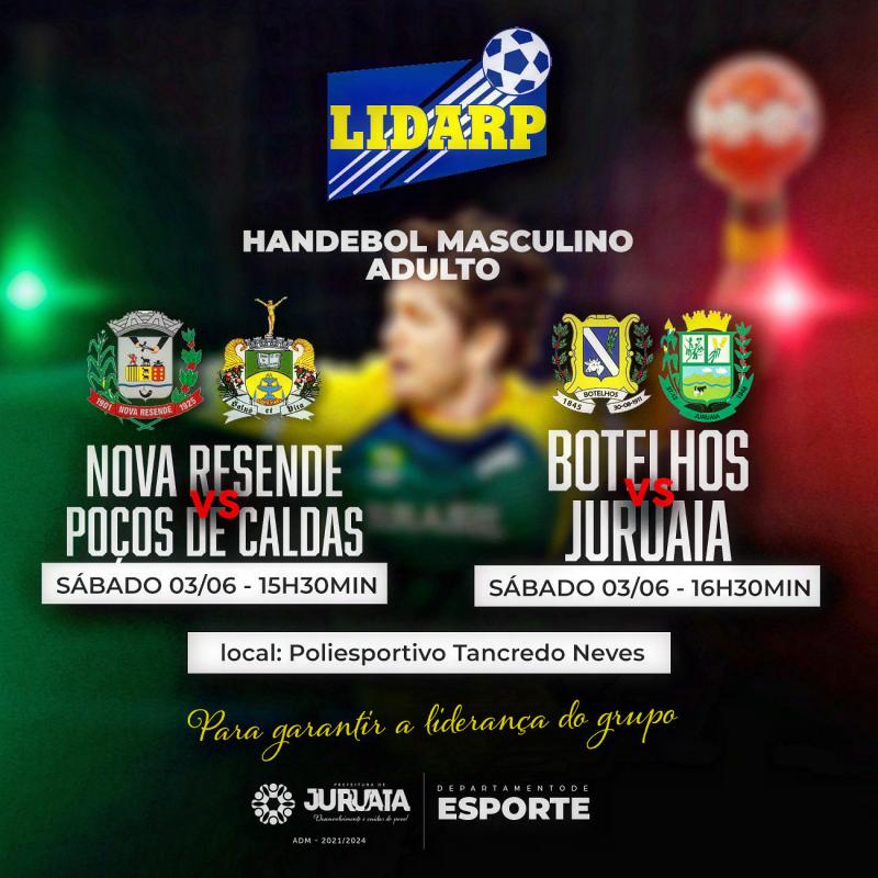 SÁBADO É A VEZ DO HANDEBOL MASCULINO ADULTO