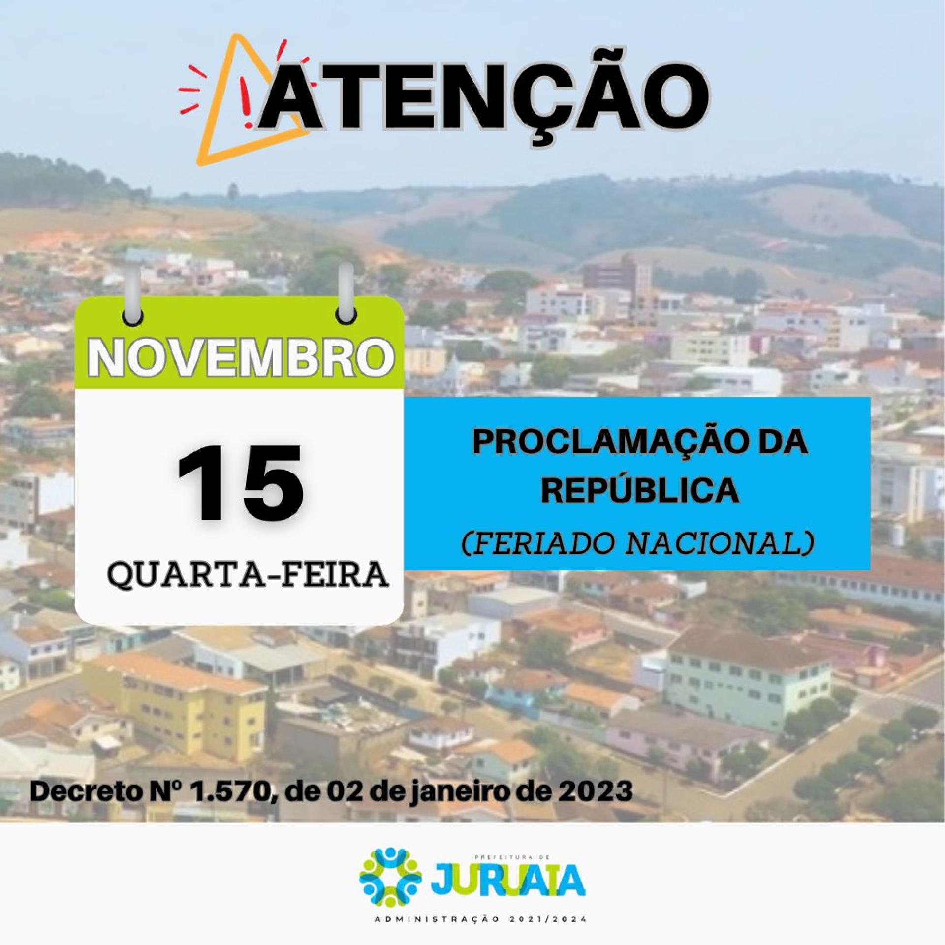 COMUNICADO – FERIADO NACIONAL