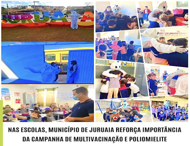 NAS ESCOLAS, MUNICÍPIO DE JURUAIA REFORÇA IMPORTÂNCIA DA CAMPANHA DE MULTIVACINAÇÃO E POLIOMIELITE