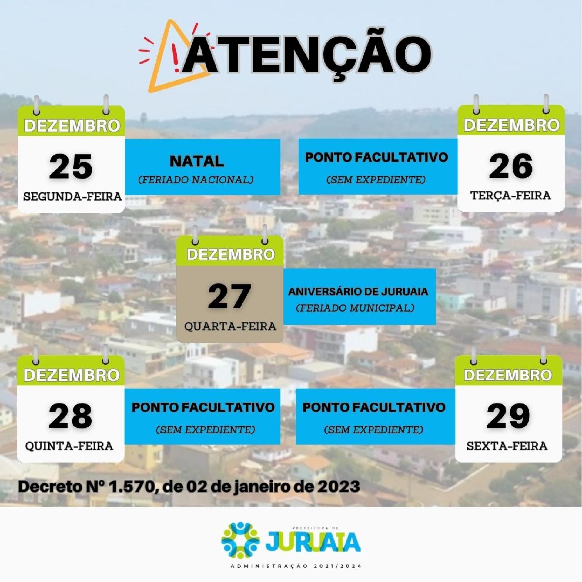 COMUNICADO – RECESSO MUNICIPAL