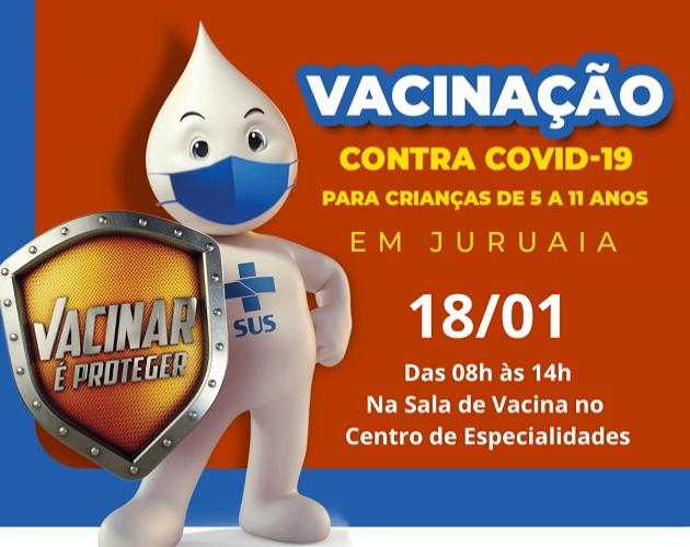 Juruaia inicia vacinação contra a covid de crianças com comorbidades e deficiência nesta terça-feira (18)