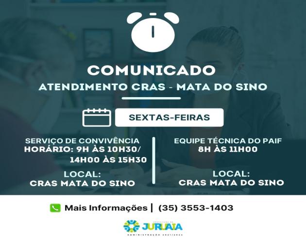 ATENDIMENTO CRAS - MATA DO SINO