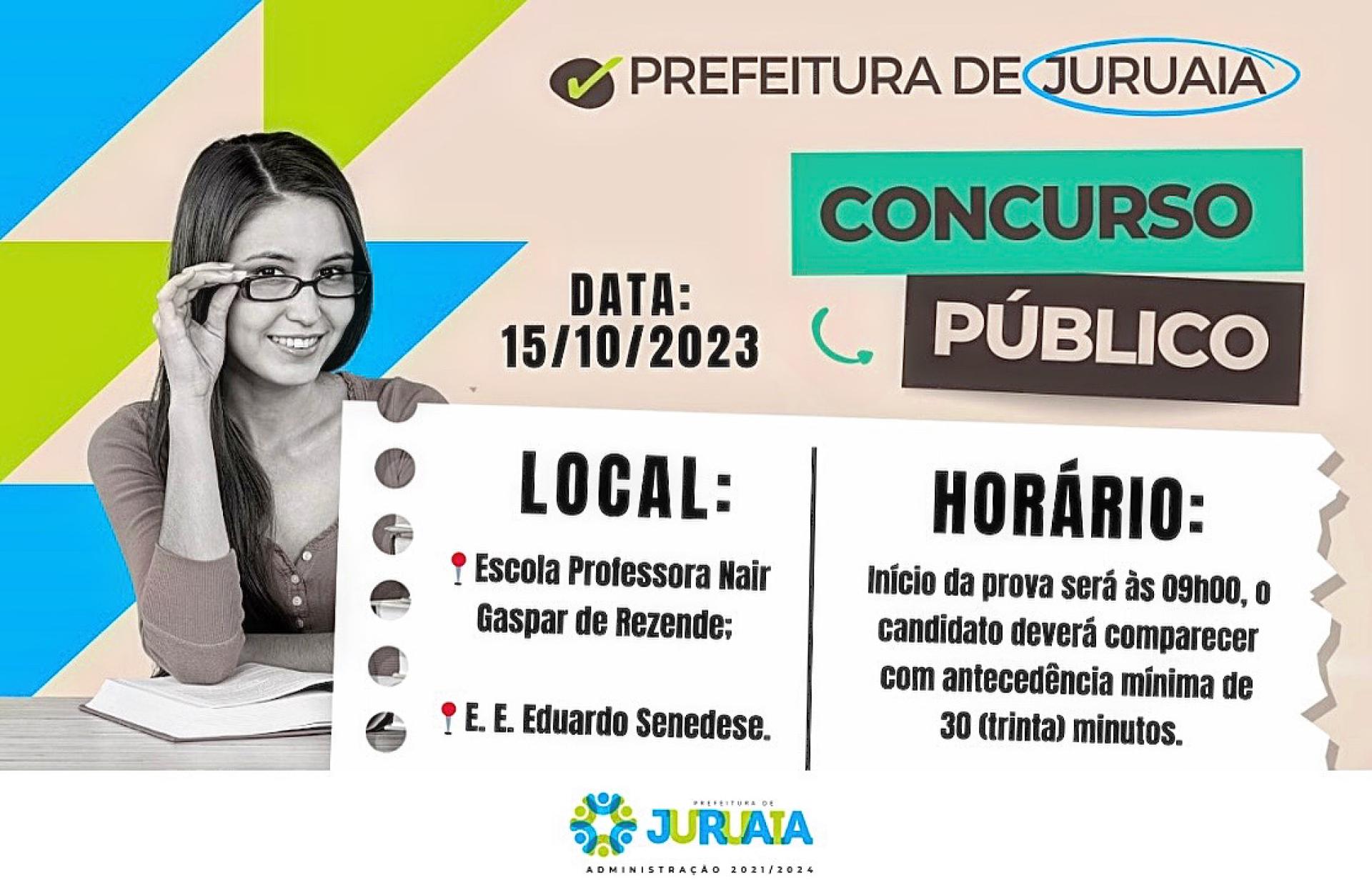 CONCURSO PÚBLICO - LOCAL E HORÁRIO