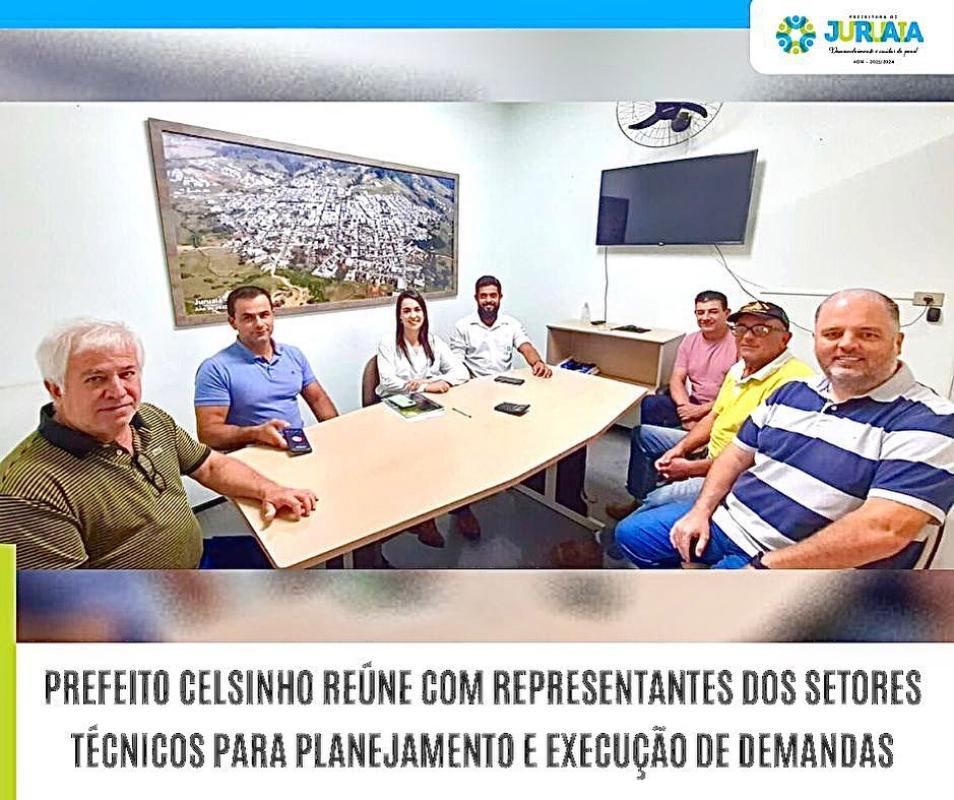 PREFEITO CELSINHO REÚNE COM REPRESENTANTES DOS SETORES TÉCNICOS PARA PLANEJAMENTO E EXECUÇÃO DE DEMANDAS