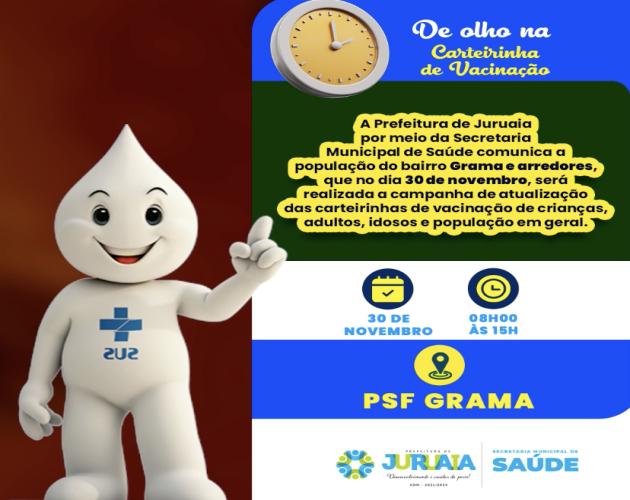 BAIRRO GRAMA - DE OLHO NA CARTEIRINHA DE VACINAÇÃO