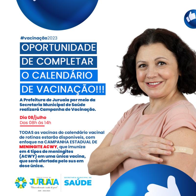 OPORTUNIDADE DE COMPLETAR O CALENDÁRIO DE VACINAÇÃO!!!