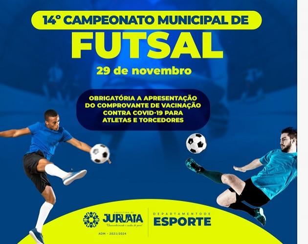Departamento de Esporte promove 14º Campeonato Municipal de Futsal de Juruaia