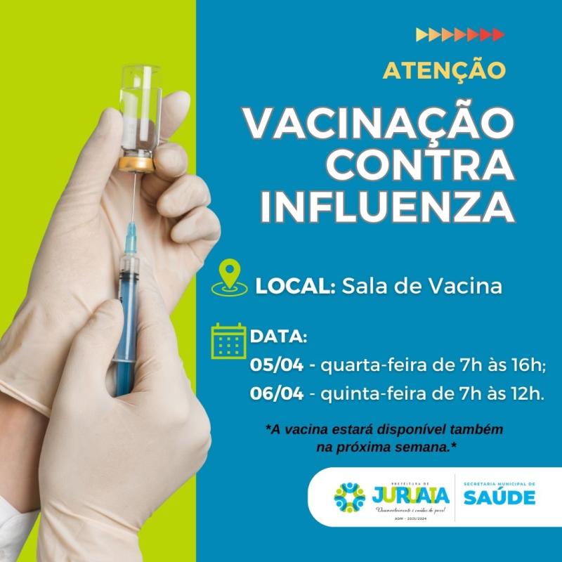 ATENÇÃO – VACINAÇÃO CONTRA INFLUENZA