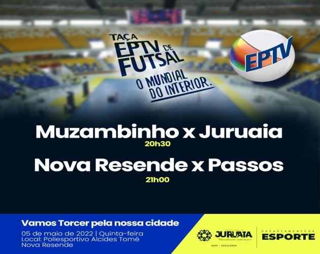 SELEÇÃO DE FUTSAL MASCULINA DE JURUAIA ESTRÉIA NA TAÇA EPTV DE FUTSAL