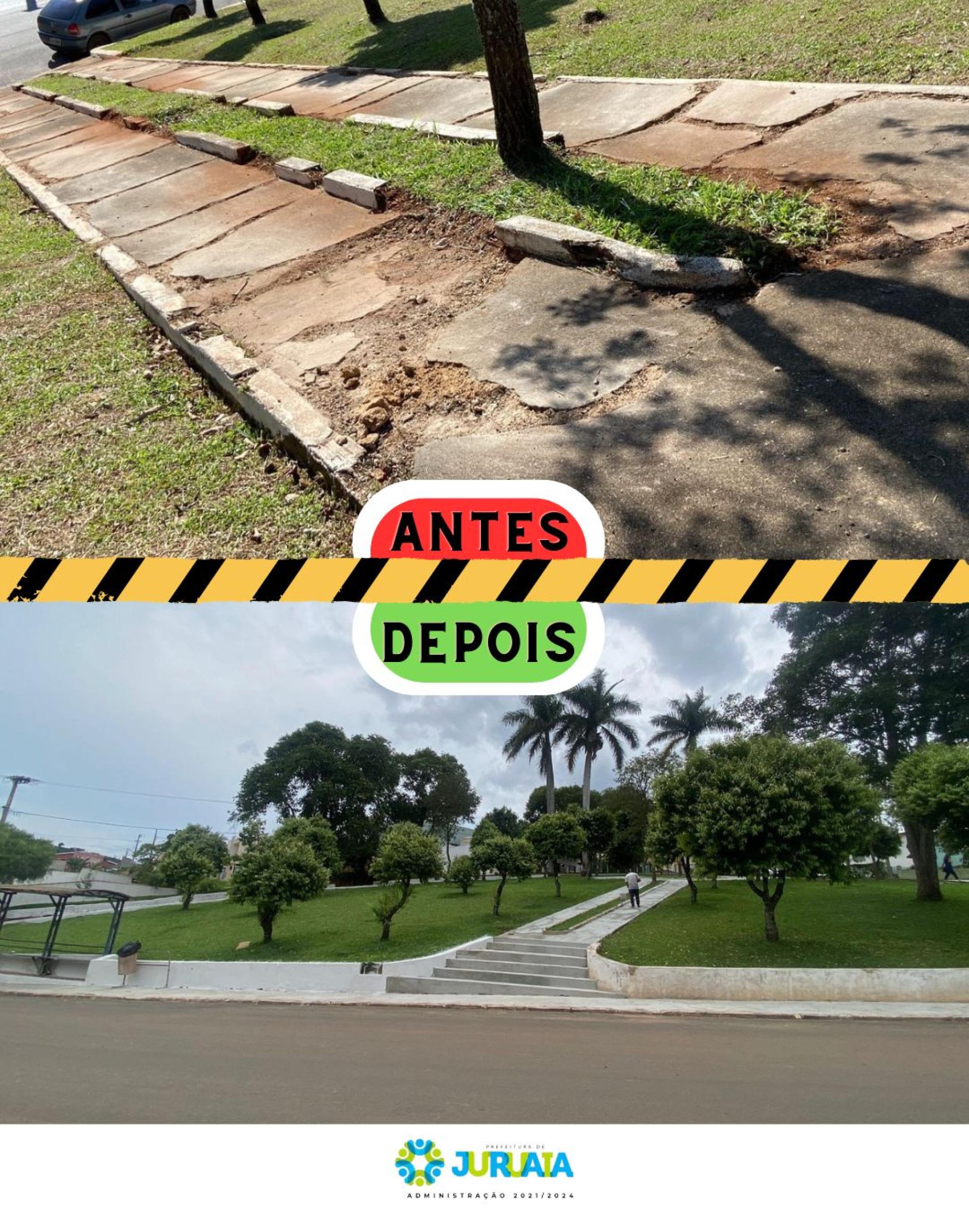 PREFEITURA REALIZA OBRAS DE REPARO NA PRAÇA BELMIRO REZENDE