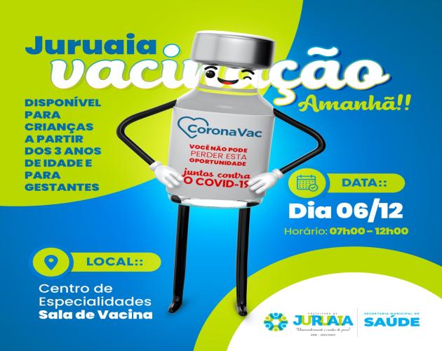 ATENÇÃO PARA VACINAÇÃO CONTRA COVID-19: CORONAVAC