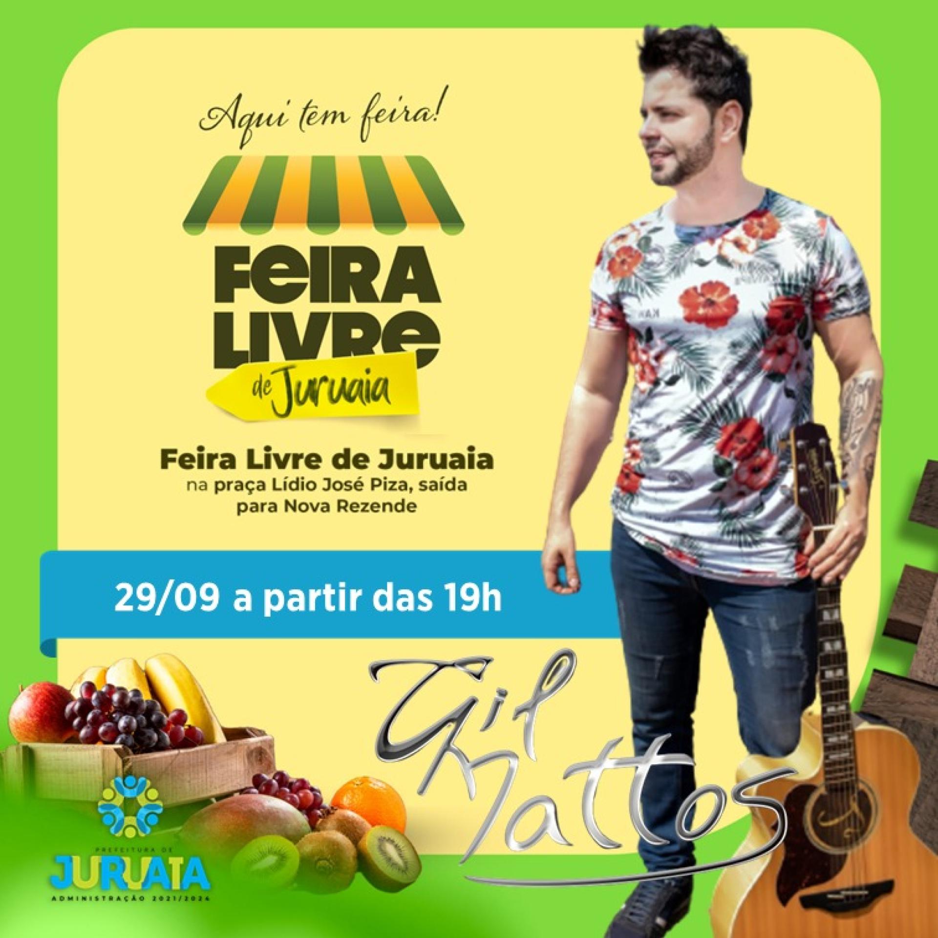 FEIRA LIVRE DE JURUAIA TERÁ ATRAÇÃO MUSICAL NESTA SEXTA-FEIRA (29/09)