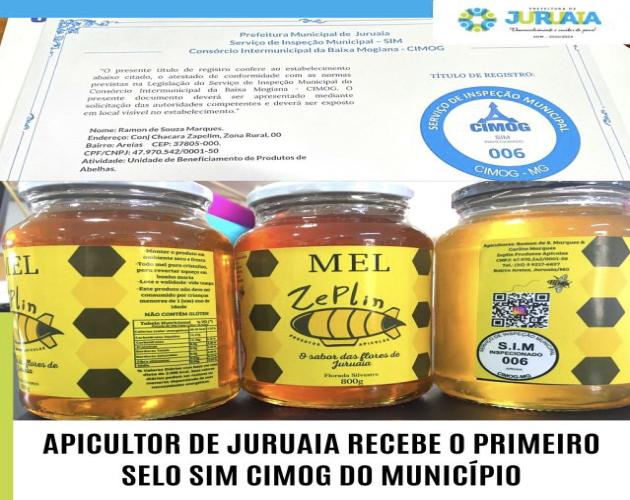 APICULTOR DE JURUAIA RECEBE O PRIMEIRO SELO SIM CIMOG DO MUNICÍPIO