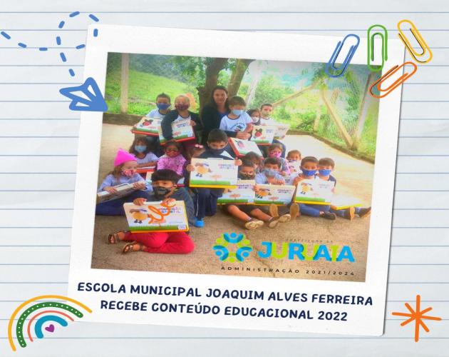 Alunos da Escola Municipal Joaquim Alves Ferreira recebem material didático 2022