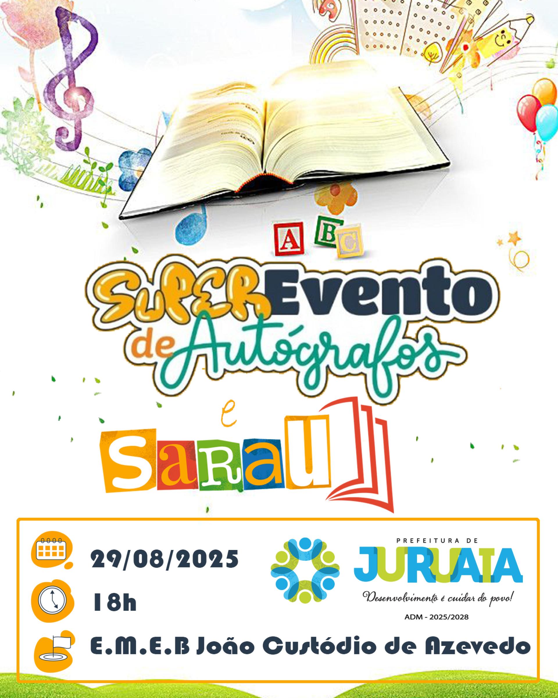 Sarau Literário e Noite de Autógrafos Marca Evento Especial na E.M.E.B João Custódio de Azevedo