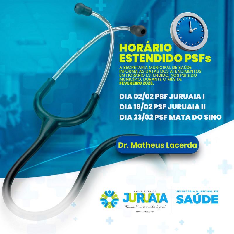 CONFIRA AS DATAS DOS ATENDIMENTOS EM HORÁRIO ESTENDIDO NOS PSFs