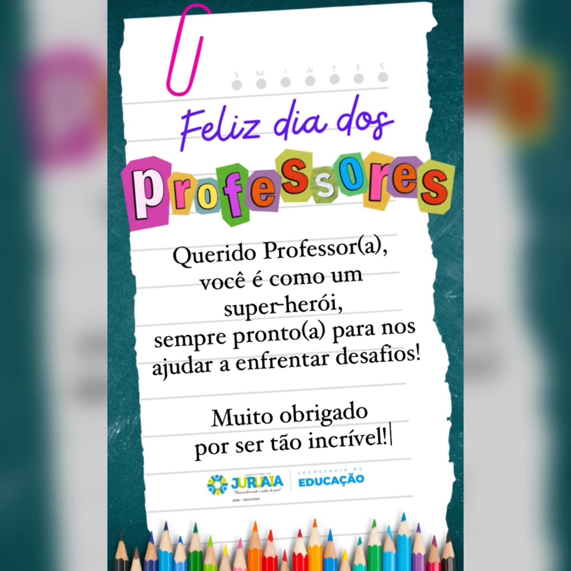 DIA DOS PROFESSORES | 15 DE OUTUBRO