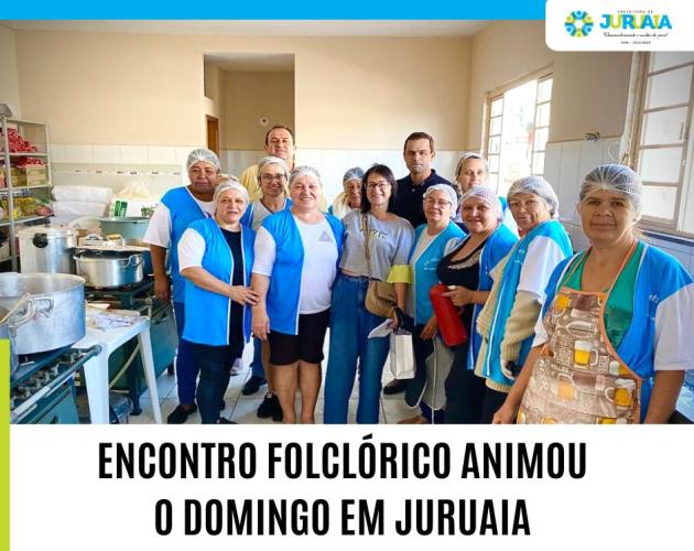 ENCONTRO FOLCLÓRICO ANIMOU O DOMINGO EM JURUAIA