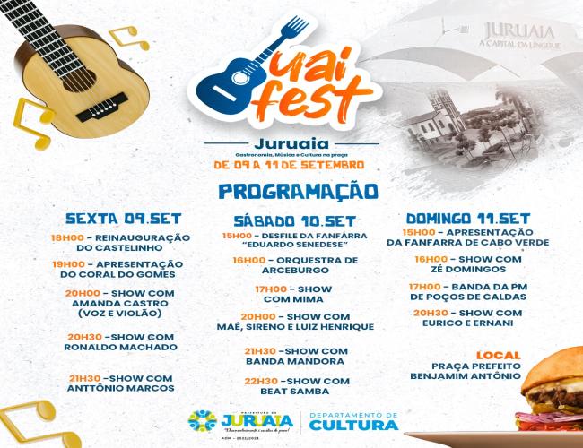 CONFIRA A PROGRAMAÇÃO DO UAI FEST