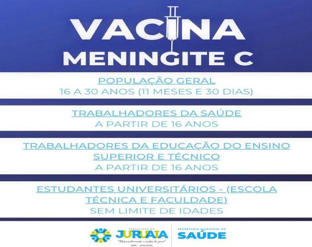 VACINA CONTRA MENINGITE C DISPONÍVEL EM JURUAIA
