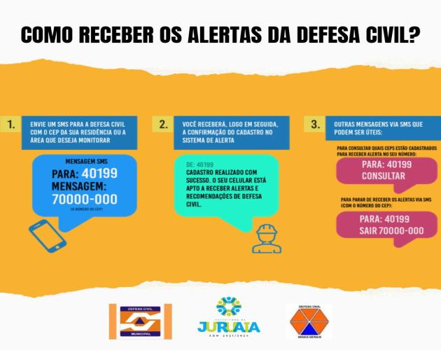 COMO RECEBER OS ALERTAS DA DEFESA CIVIL?