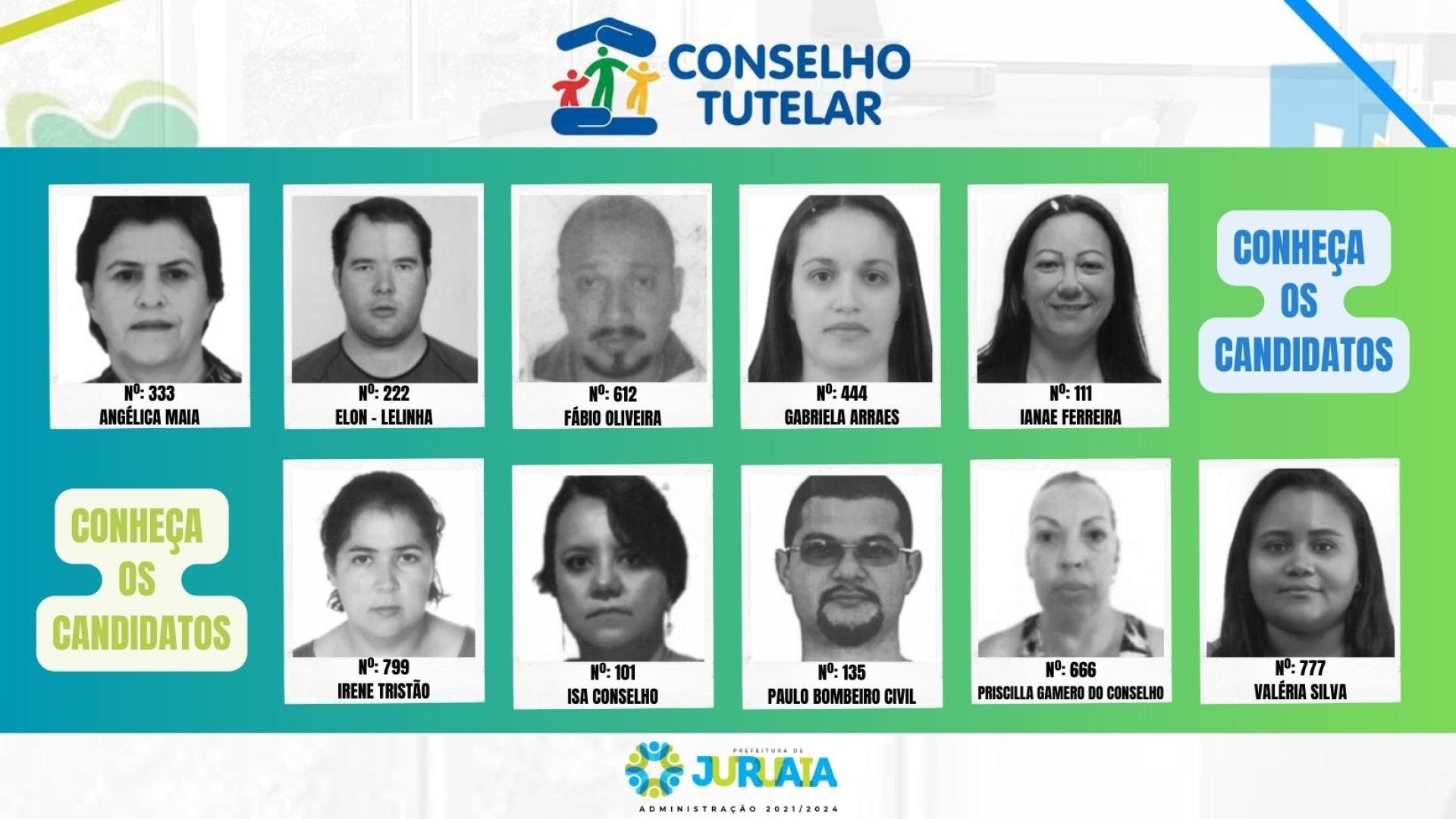 ELEIÇÕES DO CONSELHO TUTELAR DE JURUAIA: CONHEÇA OS CANDIDATOS