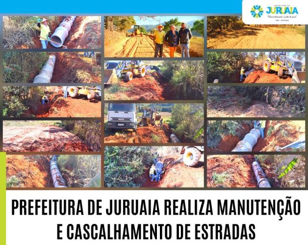 PREFEITURA DE JURUAIA REALIZA MANUTENÇÃO E CASCALHAMENTO DE ESTRADAS