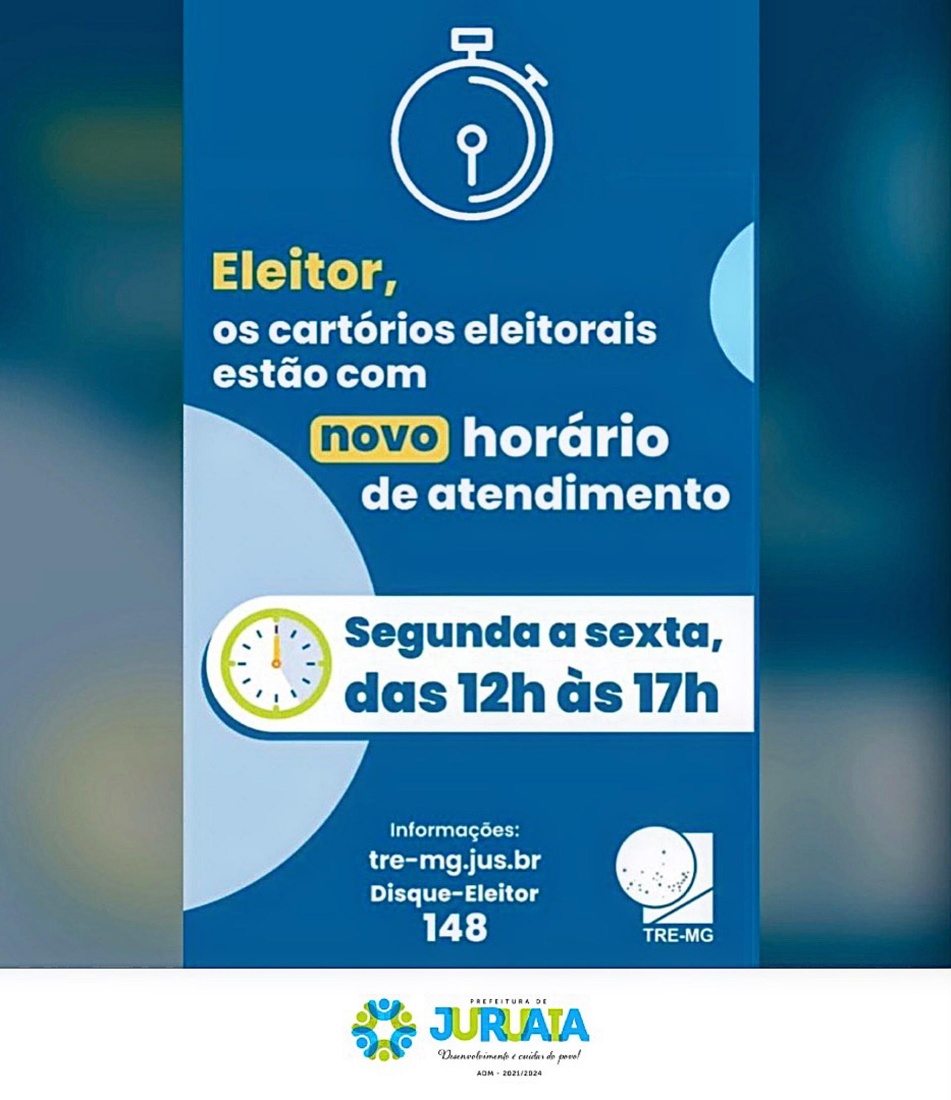 CARTÓRIOS ELEITORAIS E CENTRAIS DE ATENDIMENTO PASSAM A ATENDER EM NOVO HORÁRIO