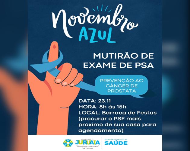 NOVEMBRO AZUL: MUTIRÃO DE EXAME DE PSA