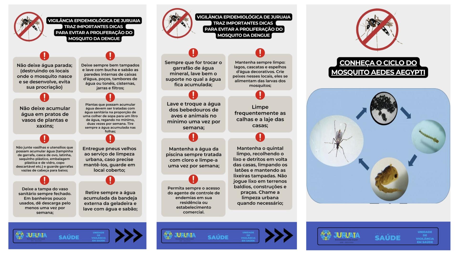 VIGILÂNCIA EPIDEMIOLÓGICA DE JURUAIA TRAZ IMPORTANTES DICAS PARA EVITAR A PROLIFERAÇÃO DO MOSQUITO DA DENGUE