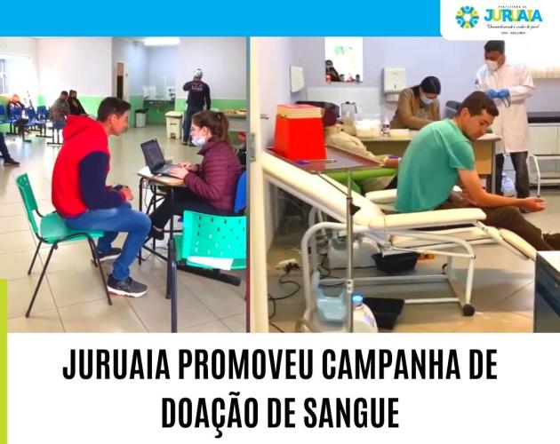 JURUAIA PROMOVEU CAMPANHA DE DOAÇÃO DE SANGUE