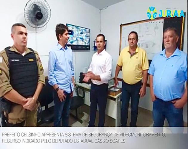 PREFEITO CELSINHO APRESENTA SISTEMA DE SEGURANÇA DE VIDEOMONITORAMENTO, RECURSO INDICADO PELO DEPUTADO ESTADUAL CÁSSIO SOARES
