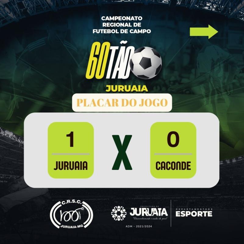 JURUAIA GARANTE PRIMEIRA VITÓRIA NO CAMPEONATO REGIONAL 60TÃO 2023