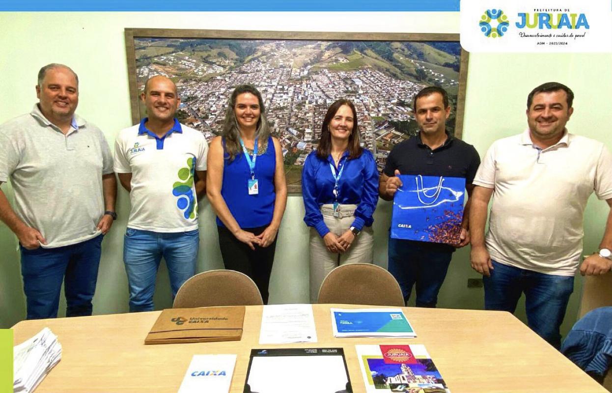 PREFEITO CELSINHO RECEBE REPRESENTANTES DA CAIXA ECONÔMICA FEDERAL