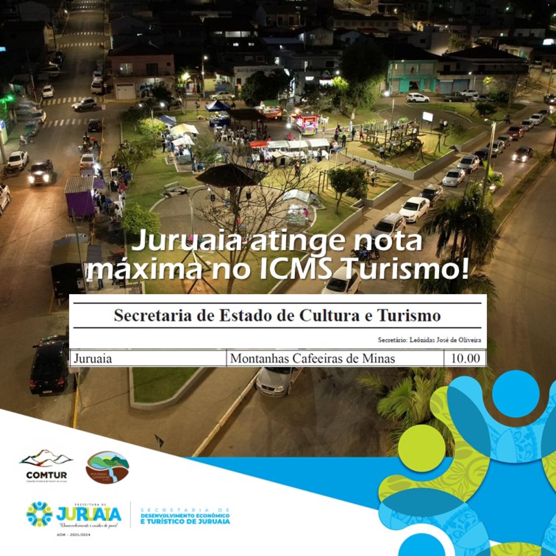 JURUAIA ATINGE NOTA MÁXIMA NO ICMS TURISMO