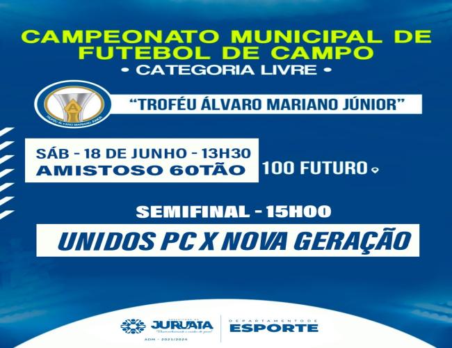 MAIS UMA RODADA DO CAMPEONATO MUNICIPAL DE FUTEBOL DE CAMPO DE JURUAIA