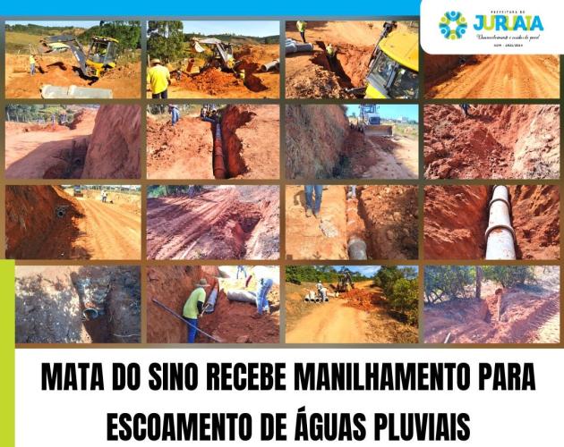 MATA DO SINO RECEBE MANILHAMENTO PARA ESCOAMENTO DE ÁGUAS PLUVIAIS