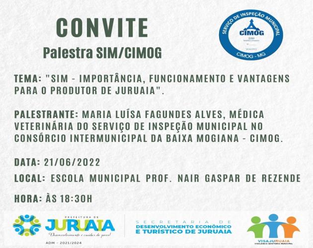 CONVITE - Palestra SIM/CIMOG